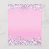 uw logo op faux paarse glitter background flyer (Achterkant)