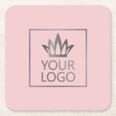 Uw Logo op om het even welk Kleur Achtergrond vier Kartonnen Onderzetters (Voorkant)