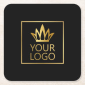 Uw Logo op om het even welke kleurenachtergrond Kartonnen Onderzetters (Voorkant)