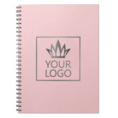 Uw Logo op om het even welke kleurenachtergrond Notitieboek (Voorkant)