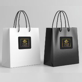 Uw Logo op om het even welke kleurenachtergrond Vierkante Sticker