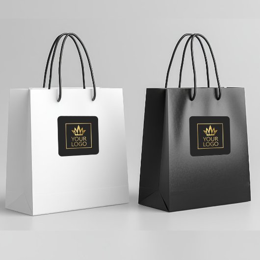 Uw Logo op om het even welke kleurenachtergrond Vierkante Sticker