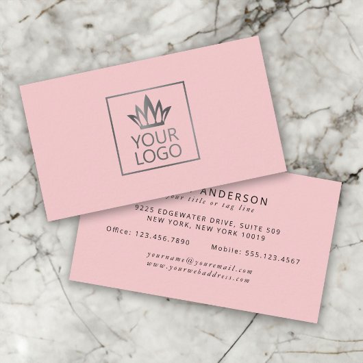 Uw Logo op om het even welke kleurenachtergrond Visitekaartje