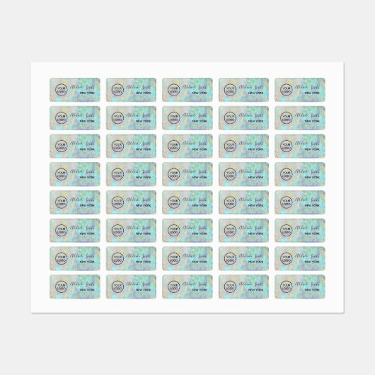 Uw logo op Opal achtergrond Labels (Vel)