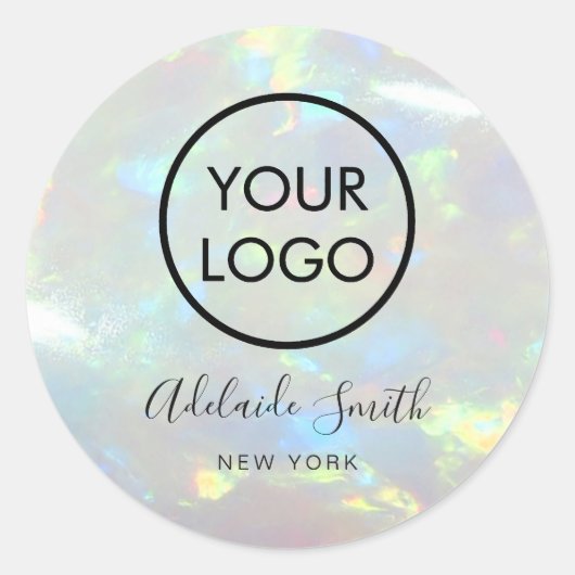 Uw logo op Opal Photo Classic Ronde sticker (Voorkant)