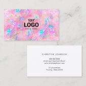 Uw logo op Opal Texture visitekaartje (Voorkant / Achterkant)