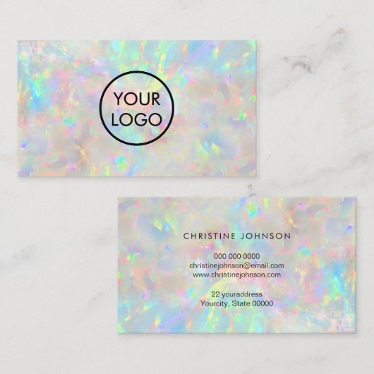 Uw logo op Opal visitekaartje (Voorkant / Achterkant)