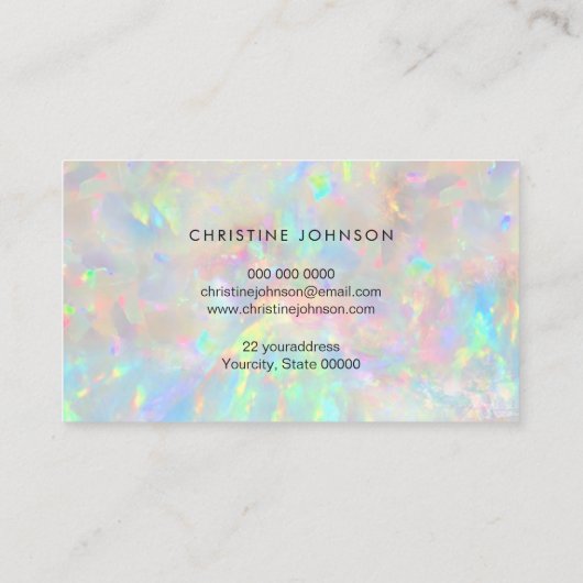 Uw logo op Opal visitekaartje (Achterkant)