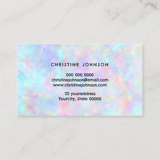 Uw logo op pastel abstracte achtergrond visitekaartje (Achterkant)