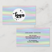 Uw logo op pastel kleuren achtergrond visitekaartje (Voorkant / Achterkant)