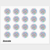 Uw logo op pastel opal classic ronde sticker (Vel)