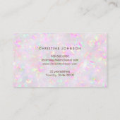 Uw logo op pastel opal mineraal visitekaartje (Achterkant)