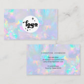 Uw logo op pastel opal visitekaartje (Voorkant / Achterkant)
