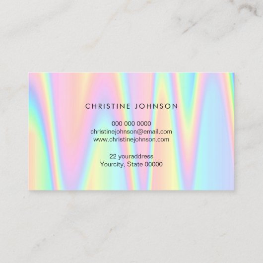 Uw logo op pastel simuleerde irischemie visitekaartje (Achterkant)