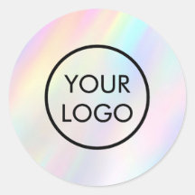 Uw logo op pastel texture classic ronde sticker