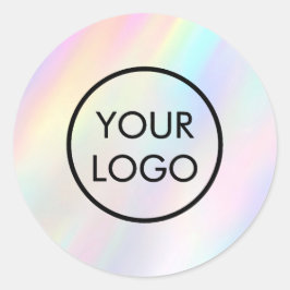 Uw logo op pastel texture classic ronde sticker