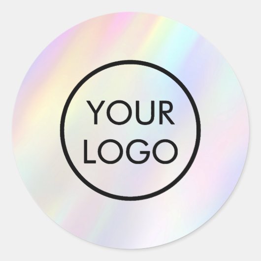 Uw logo op pastel texture classic ronde sticker (Voorkant)