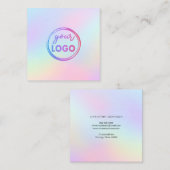 Uw logo op pastelverloop vierkante visitekaartje (Voorkant / Achterkant)