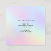 Uw logo op pastelverloop vierkante visitekaartje (Achterkant)