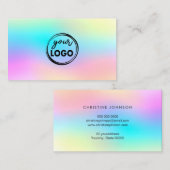 Uw logo op regenbooggradiënten visitekaartje (Voorkant / Achterkant)