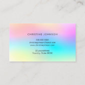 Uw logo op regenbooggradiënten visitekaartje (Achterkant)