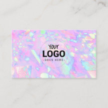 Uw logo op roze opaal geïnspireerde textuur