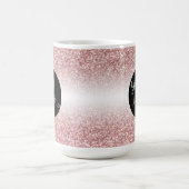 Uw Logo Over Licht Roos Goud en Wit Ombre Koffiemok (Center)