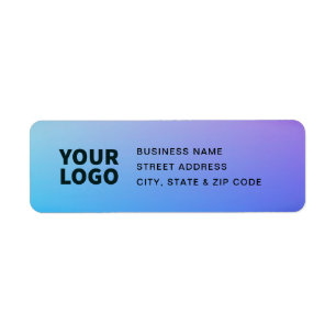 Uw Logo   Paarse Blauwe Groene Ombre Etiket