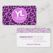 Uw Logo Paarse laptop met wieltjes Visitekaartje (Voorkant / Achterkant)