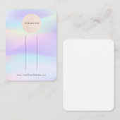 Uw Logo Pastel Bow Hair Clip Display Verticaal Visitekaartje (Voorkant / Achterkant)