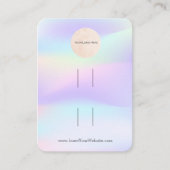 Uw Logo Pastel Dubbele Bow Hair Clip Display Visitekaartje (Voorkant)