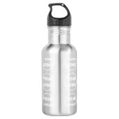 Uw Logo Patroon op zwart Waterfles (Achterkant)