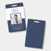 Uw Logo Personeelsfoto ID-badge  Badge (Voor- en achterkant)