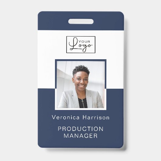 Uw Logo Personeelsfoto ID Badge Riem (Voorzijde)
