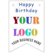 Uw Logo persoonlijke feestdag Vlaggetjes (Eerste vlag)