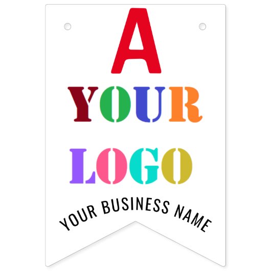 Uw Logo persoonlijke feestdag Vlaggetjes (Derde vlag)