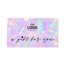 Uw logo Pink Opal geïnspireerd cadeaubon