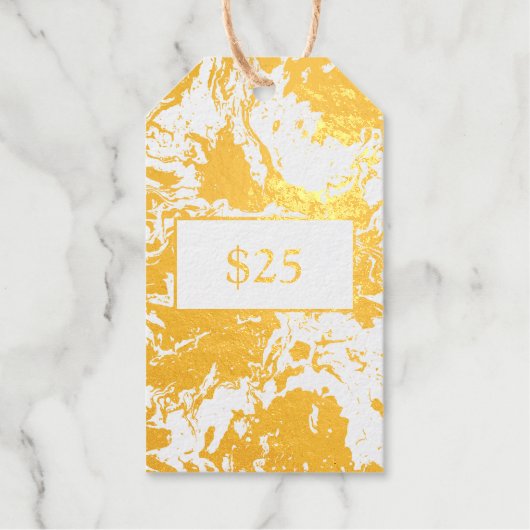 Uw Logo Prijs Label Goud Uw Info Bedrijf (Voorkant)