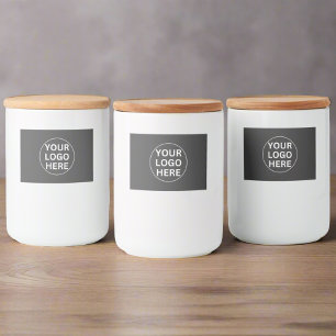 Uw Logo Professional Promotionele Zakelijk Grijs Voedselcontainer Etiket