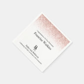 Uw Logo Professional Retirement Roze Glitter Servet (Hoek)