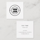 uw logo, professioneel, wit van het douanebedrijf vierkante visitekaartje (Voorkant / Achterkant)