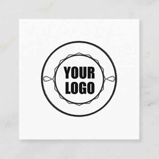 uw logo, professioneel, wit van het douanebedrijf vierkante visitekaartje (Voorkant)