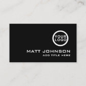 Uw Logo Professioneel Zwart Wit Visitekaartje (Voorkant)