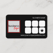 UW LOGO PROFESSIONELE BEDRIJF ZWARTE LOYALITEIT KA VISITEKAARTJE (Voorkant)