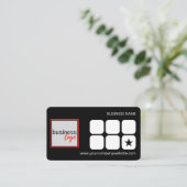 UW LOGO PROFESSIONELE BEDRIJF ZWARTE LOYALITEIT KA VISITEKAARTJE (Staand voorkant)