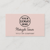Uw Logo Professionele Blush Roze Visitekaartje (Voorkant)