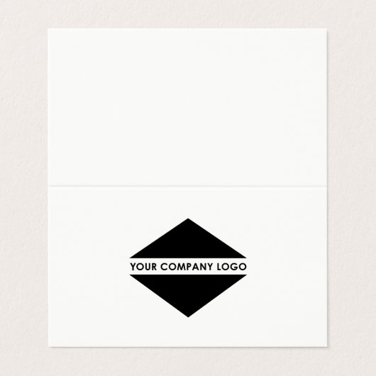 Uw Logo Professionele Wit Gevouwen Visitekaartje (Buitenkant ongevouwen)