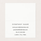 Uw Logo Professionele Wit Gevouwen Visitekaartje (Binnenkant ongevouwen)