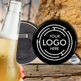 Uw Logo Promotie Zwart Button Flesopener