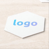 Uw Logo promotiepapier Hexagon Onderzetters (Schuin)